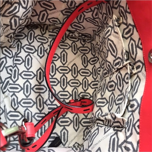*Rare* Rebecca Minkoff Hot Red Mini Perry Tote - Picture 5 of 8